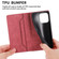 iPhone 16 Pro Business Solid Color Magnetic RFID Leather Phone Case - Red
