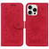 iPhone 16 Pro Butterfly Rose Embossed Leather Phone Case - Red