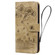 iPhone 16 Pro Cartoon Sakura Cat Embossed Leather Phone Case - Brown