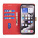 iPhone 16 Pro Color Matching RFID Anti-theft Leather Phone Case - Red