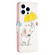 iPhone 16 Pro Colored Drawing Pattern Flip Leather Phone Case - Umbrella Elephant