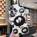 iPhone 16 Pro Colored Drawing Pattern Transparent TPU Phone Case - Black Eye