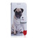 iPhone 16 Pro Coloured Drawing Flip Leather Phone Case - Pug