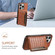 iPhone 16 Pro Crocodile Texture Card Bag Design Full Coverage Phone Case - Brown