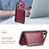 iPhone 16 Pro Crocodile Texture Card Bag Design Full Coverage Phone Case - Red