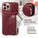 iPhone 16 Pro Crossbody Lanyard Zipper Wallet Leather Phone Case - Wine Red