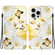 iPhone 16 Pro Crystal Texture Colored Drawing Leather Phone Case - Gold Butterfly Epiphyllum
