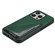 iPhone 16 Pro D04 Calf Texture Dual Card Slot Holder Phone Case - Green