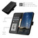 iPhone 16 Pro Datura Flower Embossed Flip Leather Phone Case - Black