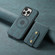 iPhone 16 Pro Denior D14 NK Retro Pattern MagSafe Magnetic Card Holder Leather Phone Case - Blue