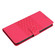 iPhone 16 Pro Diamond Embossed Skin Feel Leather Phone Case - Red