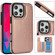 iPhone 16 Pro Double Buckle Crazy Horse Texture PU Phone Case - Rose Gold