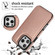 iPhone 16 Pro Double Buckle Crazy Horse Texture PU Phone Case - Rose Gold