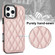 iPhone 16 Pro Double Buckle Rhombic PU Leather Phone Case - Rose Gold