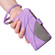 iPhone 16 Pro Dual-color 9 Card Slots Zipper Wallet Leather Phone Case - Purple