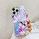 iPhone 16 Pro Electroplating Laser Flower Ring Holder TPU Phone Case - Peony AH11 iPhone 16 Pro Electroplating Laser Flower Ring Holder TPU Phone Case - Peony AH11