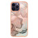 iPhone 16 Pro Electroplating Marble Dual-side IMD Phone Case - Rose Gold 015