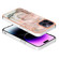 iPhone 16 Pro Electroplating Marble Dual-side IMD Phone Case - Rose Gold 015