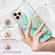 iPhone 16 Pro Electroplating Marble Pattern Dual-side IMD TPU Shockproof Phone Case - Green 003