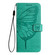 iPhone 16 Pro Embossed Butterfly Leather Phone Case - Green
