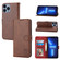 iPhone 16 Pro Embossed Happy Cat Pattern Flip Leather Phone Case - Brown iPhone 16 Pro Embossed Happy Cat Pattern Flip Leather Phone Case - Brown