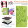 iPhone 16 Pro Embossed Rose RFID Anti-theft Leather Phone Case - Green