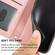 iPhone 16 Pro Embossed Stripes Skin Feel Leather Phone Case - Pink