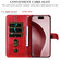 iPhone 16 Pro Fashion Calf Texture Zipper Leather Phone Case - Red