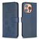 iPhone 16 Pro Four-leaf Embossed Leather Phone Case - Blue