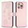 iPhone 16 Pro Four-leaf Embossed Leather Phone Case - Pink