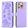 iPhone 16 Pro Four-leaf Embossed Leather Phone Case - Purple