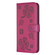 iPhone 16 Pro Four-leaf Embossed Leather Phone Case - Rose Red