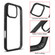 iPhone 16 Pro Frosted TPU + Transparent PC Phone Case - Black