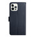 iPhone 16 Pro Genuine Leather Fingerprint-proof Flip Phone Case - Blue