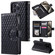 iPhone 16 Pro Glitter Lattice Zipper Wallet Leather Phone Case - Black