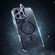 iPhone 16 Pro Glitter Powder Lens Holder MagSafe Magnetic Phone Case - Transparent Titanium Blue
