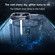 iPhone 16 Pro Glitter Powder Lens Holder MagSafe Magnetic Phone Case - Transparent Titanium Blue