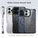 iPhone 16 Pro Glitter Powder Lens Holder MagSafe Magnetic Phone Case - Transparent Titanium Blue