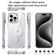 iPhone 16 Pro Glitter Powder Lens Holder MagSafe Magnetic Phone Case - Transparent Titanium Blue