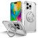 iPhone 16 Pro Gold Shield CD Pattern MagSafe Magnetic Phone Case with Rotating Stand - Transparent