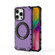 iPhone 16 Pro Grating 360 Degree Rotating Holder Shockproof Phone Case - Purple