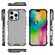 iPhone 16 Pro Grating Airbag Shockproof MagSafe Frosted Phone Case - Black