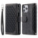 iPhone 16 Pro Grid Texture Zipper Leather Phone Case with Lanyard - Black