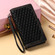 iPhone 16 Pro Grid Texture Zipper Leather Phone Case with Lanyard - Black