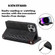 iPhone 16 Pro Grid Texture Zipper Leather Phone Case with Lanyard - Black
