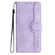 iPhone 16 Pro Heart Pattern Skin Feel Leather Phone Case - Purple