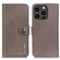iPhone 16 Pro KHAZNEH Cowhide Texture Horizontal Flip Leather Phone Case - Khaki