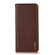 iPhone 16 Pro KHAZNEH Nappa Top Layer Cowhide Leather Phone Case - Brown