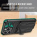 iPhone 16 Pro Kickstand Armor Card Wallet Phone Case - Deep Green iPhone 16 Pro Kickstand Armor Card Wallet Phone Case - Deep Green