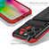 iPhone 16 Pro Kickstand Armor Card Wallet Phone Case - Red